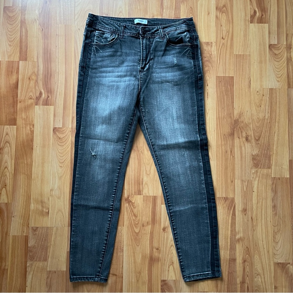 Kensie Jeans Gray High Rise Skinny Tuxedo Jeans Size 8/29